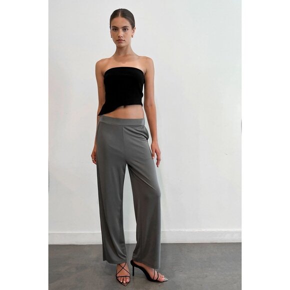 NWT OAK + FORT WIDE LEG KNIT PANT in Black -‎ Size Small - Picture 6 of 7